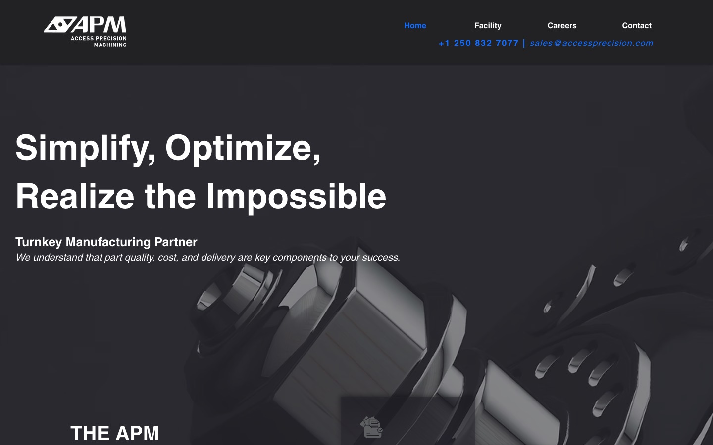 The current homepage